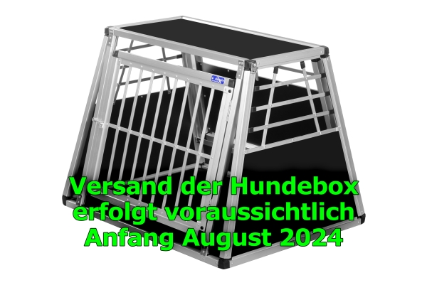 Transportbox N11 - 72x90x68 mit Notausstieg, Aluminium Auto Hundebox Alu Hundetransportbox