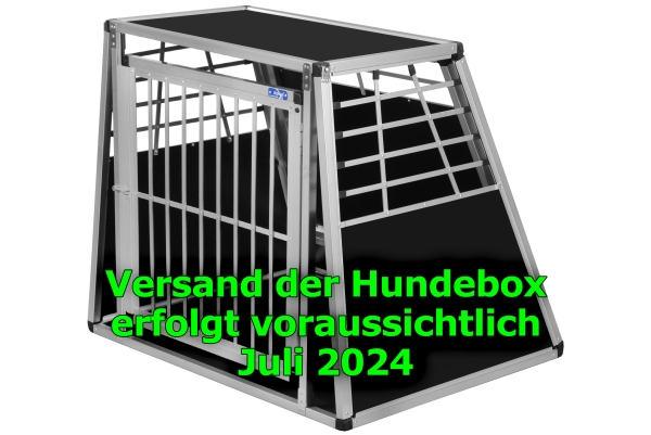Transportbox N6 - 80x100x86cm mit Notausstieg, Aluminium Auto Hundebox Alu Hundetransportbox